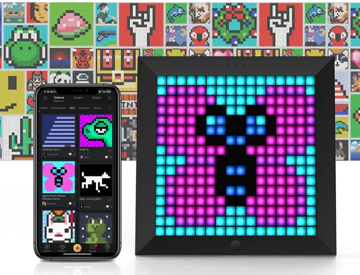 Divoom Pixoo - Pixel Art Digital Picture Frame with 16x16 LED Display APP Control -