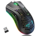 Bengoo KM-1 Rechargeable Wireless RGB Gaming Mouse Honeycomb Shell
