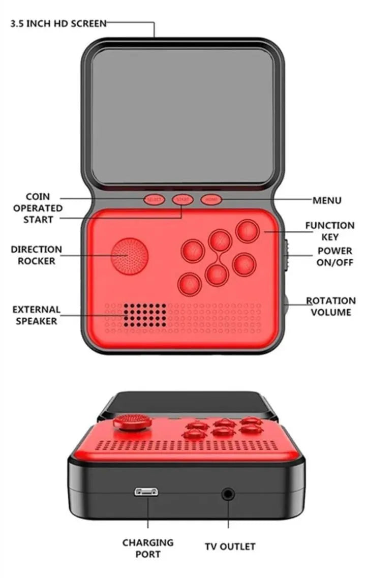 M3 Sup Game Box 900 In 1 Big Color LCD 3.0" Handheld Game Console