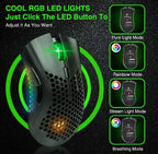 Bengoo KM-1 Rechargeable Wireless RGB Gaming Mouse Honeycomb Shell