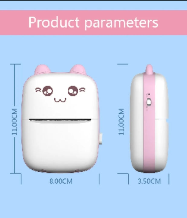 Mini Thermal Printer – Portable Bluetooth Printer for Mobile, Receipt & Sticker Printing