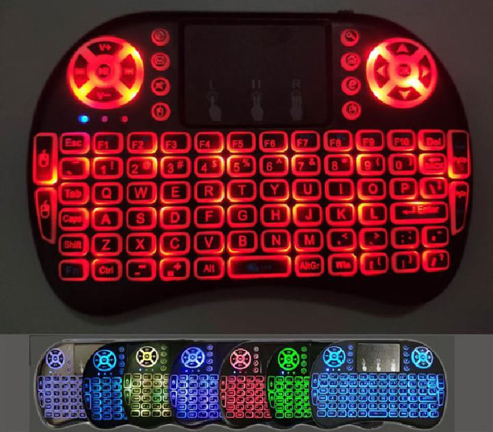 Mini Touch Pad RF 500 Wireless with 3 Colour Backlight Keyboard Mouse