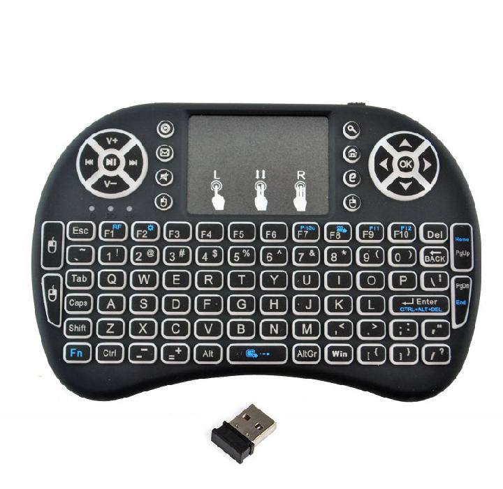 Mini Touch Pad RF 500 Wireless with 3 Colour Backlight Keyboard Mouse