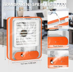 Mini USB Mist Fan with LED Light | Rechargeable Table Fan with Humidifier Spray
