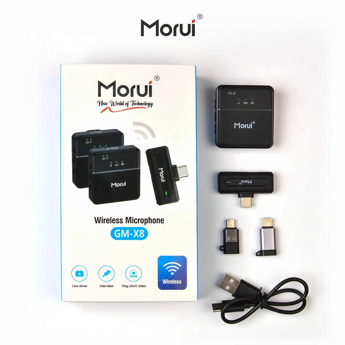 Morui Mic - 4-in-1 (GM-X8) Dual Microphone