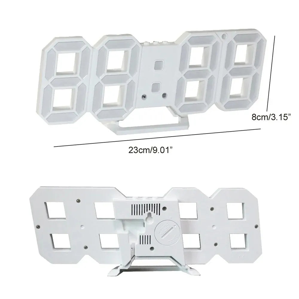 Digital LED Desktop Clock with Alarm and Temperature