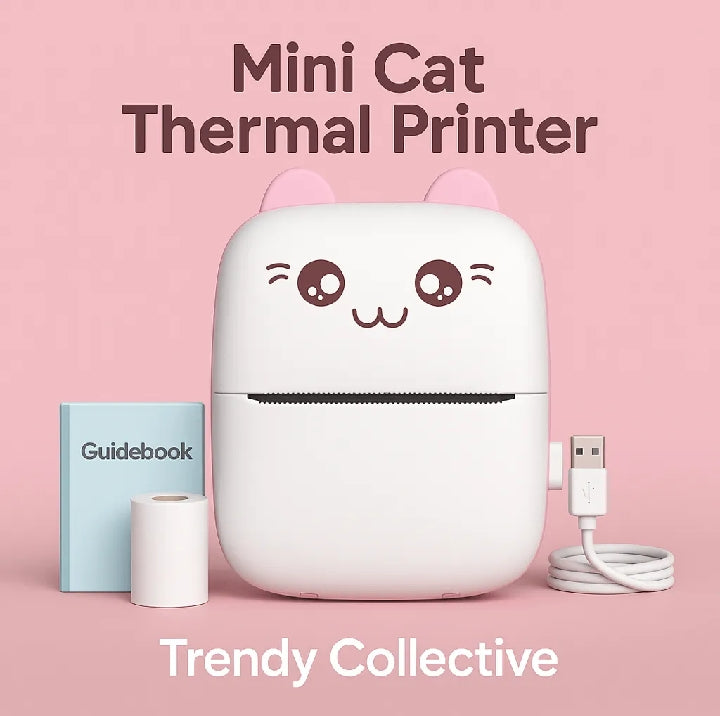 Mini Thermal Printer – Portable Bluetooth Printer for Mobile, Receipt & Sticker Printing